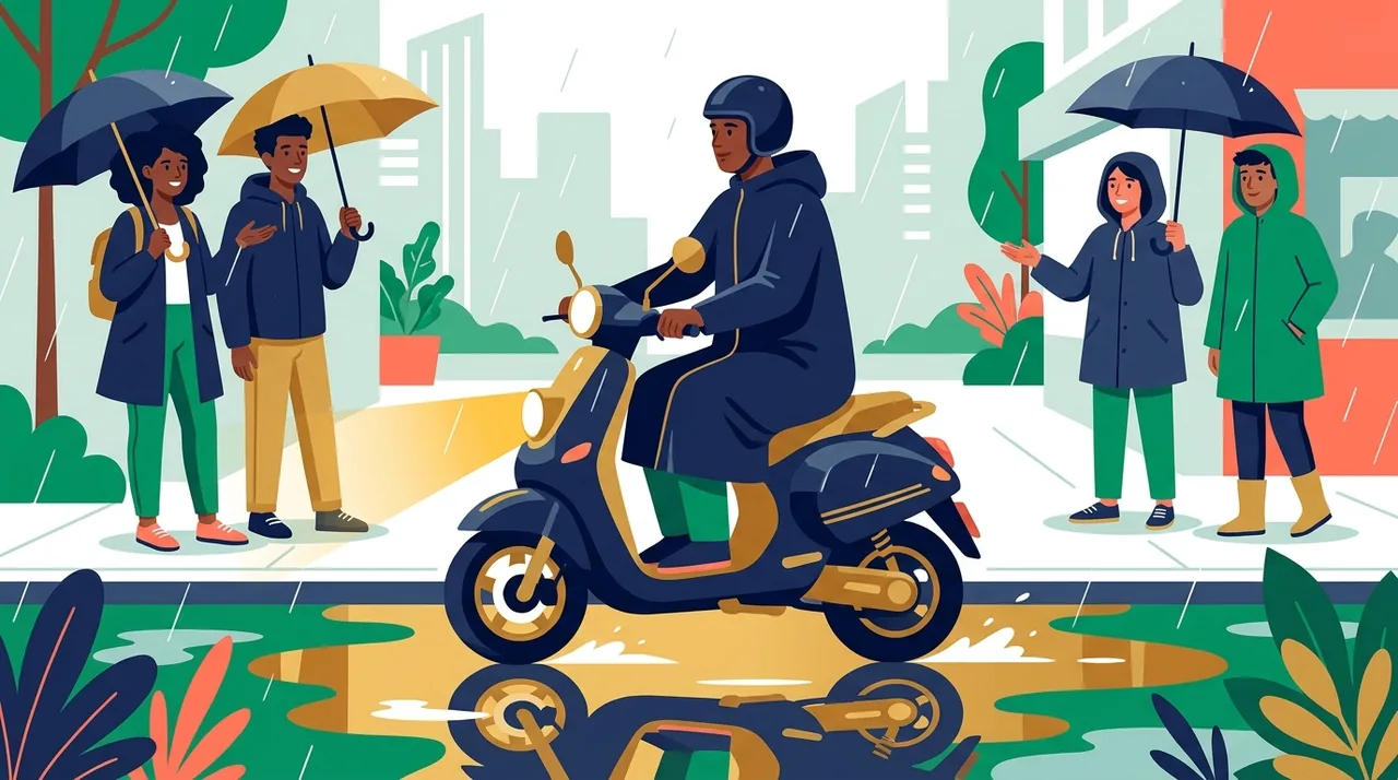 Pode andar de scooter elétrica na chuva?