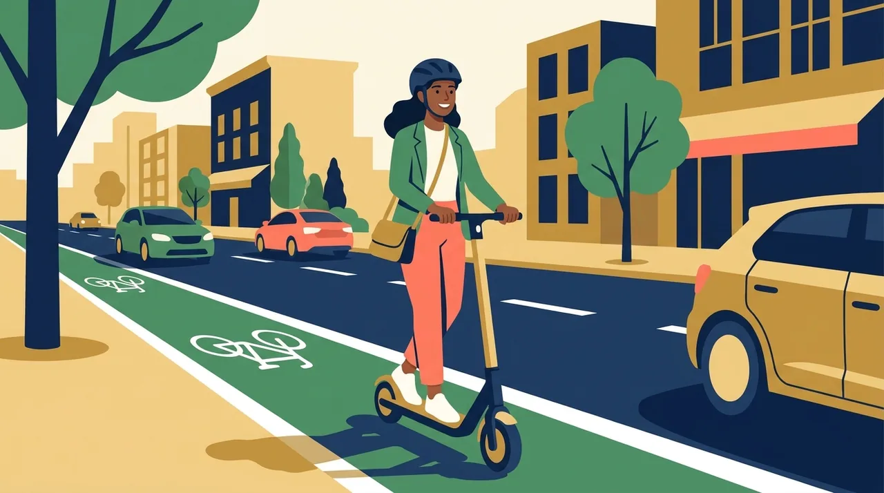 Scooter na ciclovia