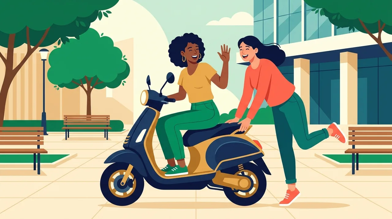 Garupa do jeito certo: scooter feita pra dois e capacete em ambos