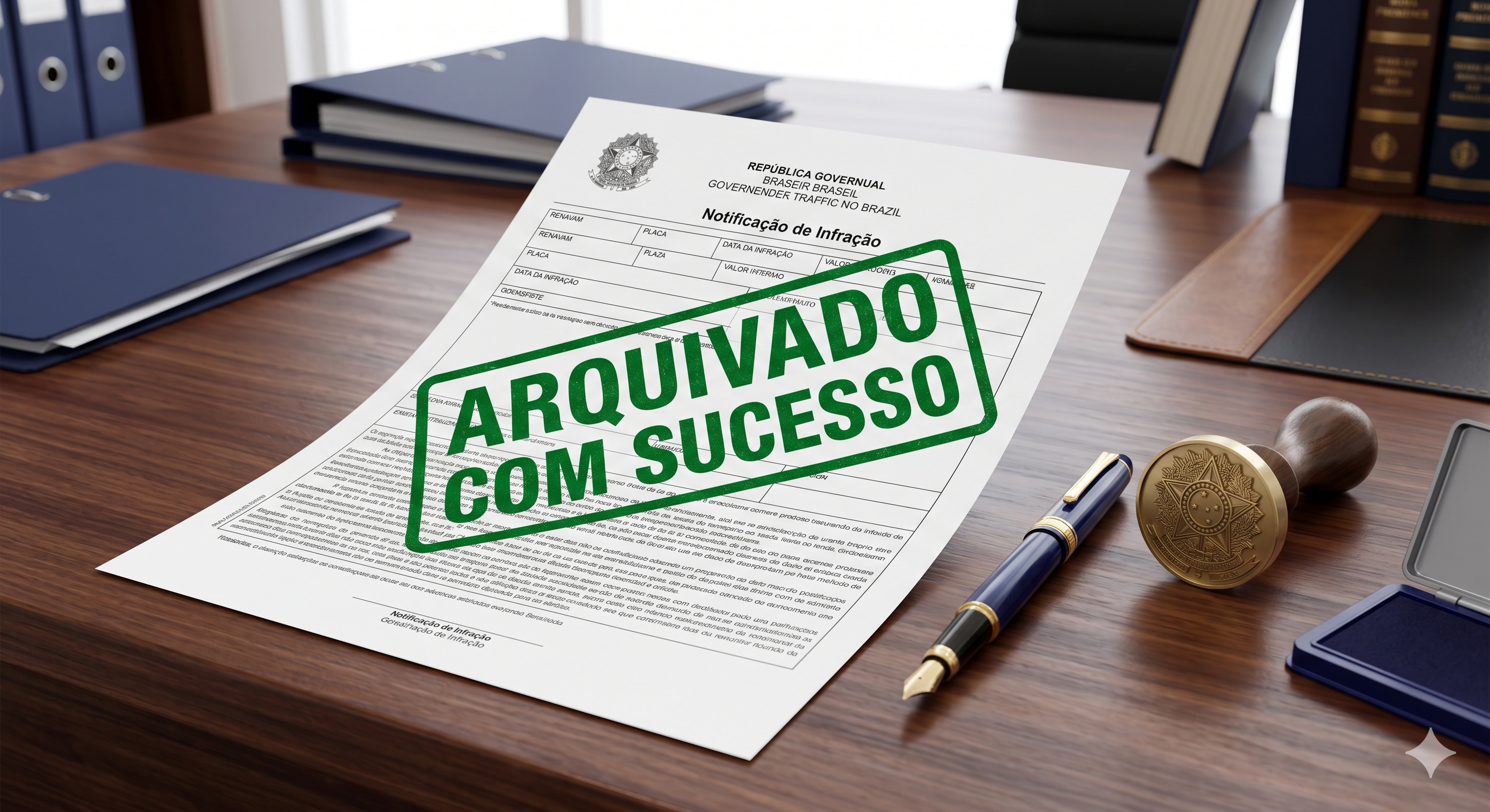 Documento oficial DETRAN com carimbo ARQUIVADO